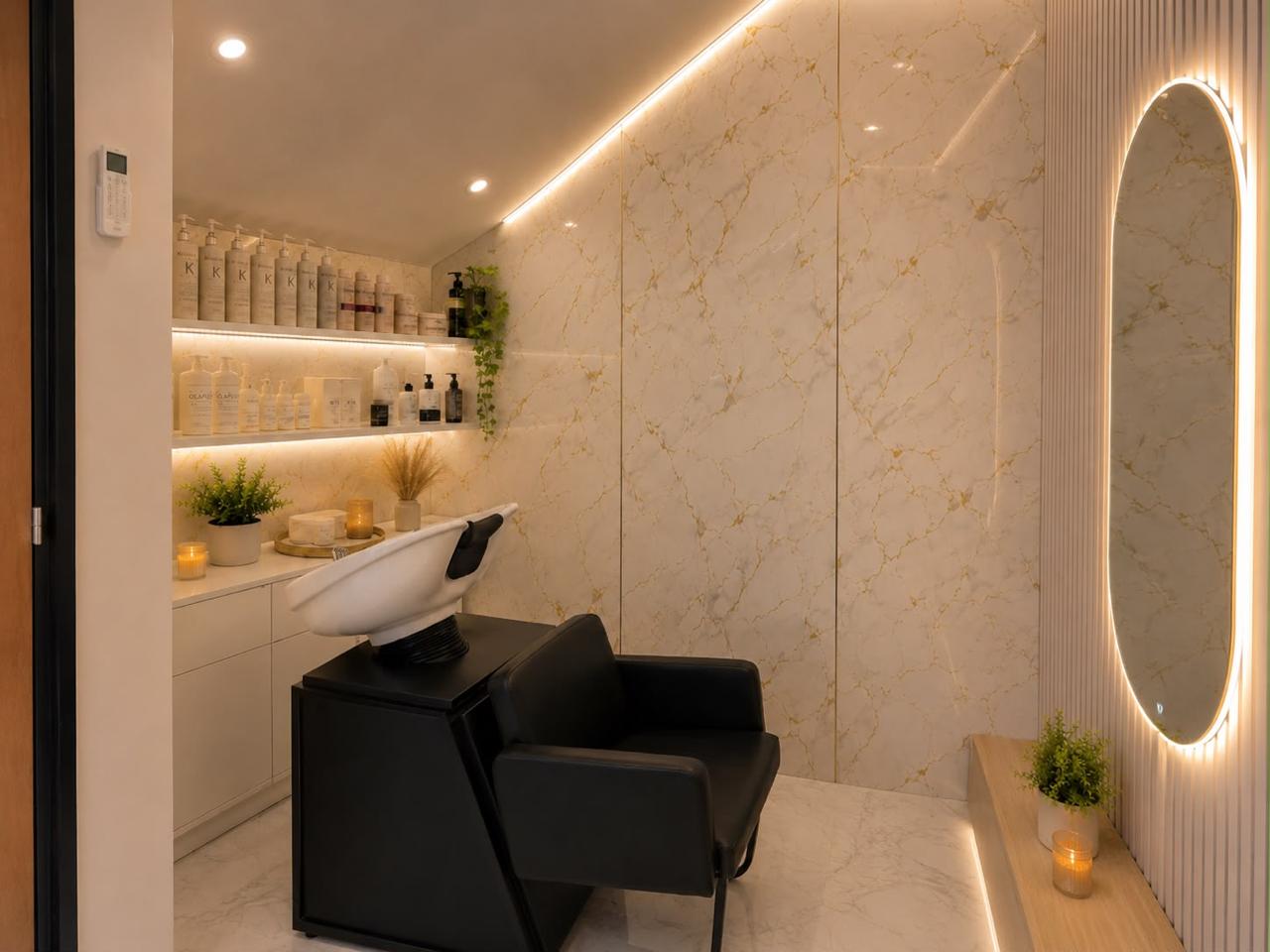 Intérieur beige et lumineux du salon Maison de Iris